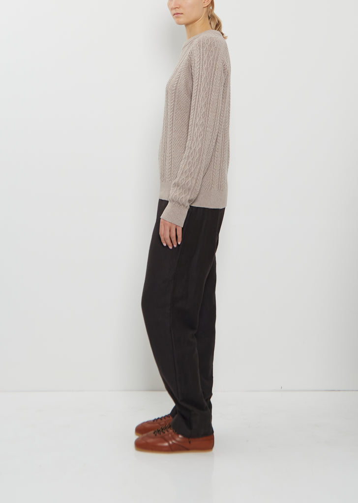 Maytime Isla Cashmere Cotton Sweater — Alum