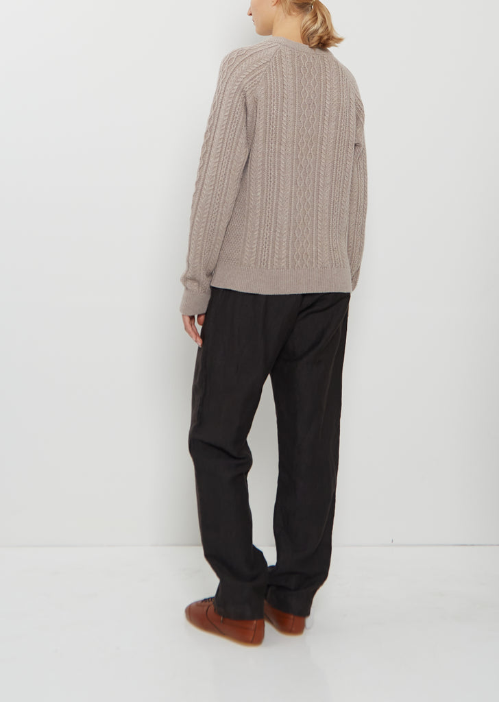 Maytime Isla Cashmere Cotton Sweater — Alum