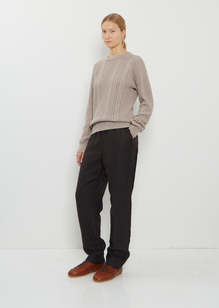 Maytime Isla Cashmere Cotton Sweater — Alum