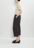 Cotton Gabardine Curved Pull On Pant — Anthracite Grey