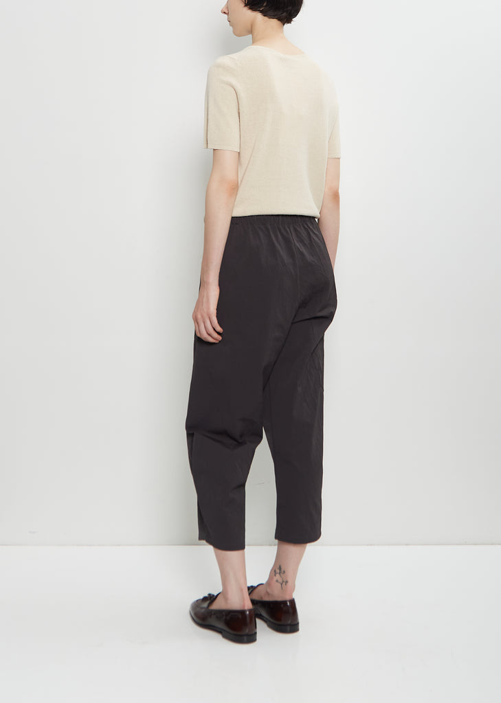 Cotton Gabardine Curved Pull On Pant — Anthracite Grey