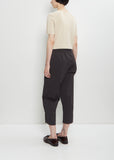 Cotton Gabardine Curved Pull On Pant — Anthracite Grey