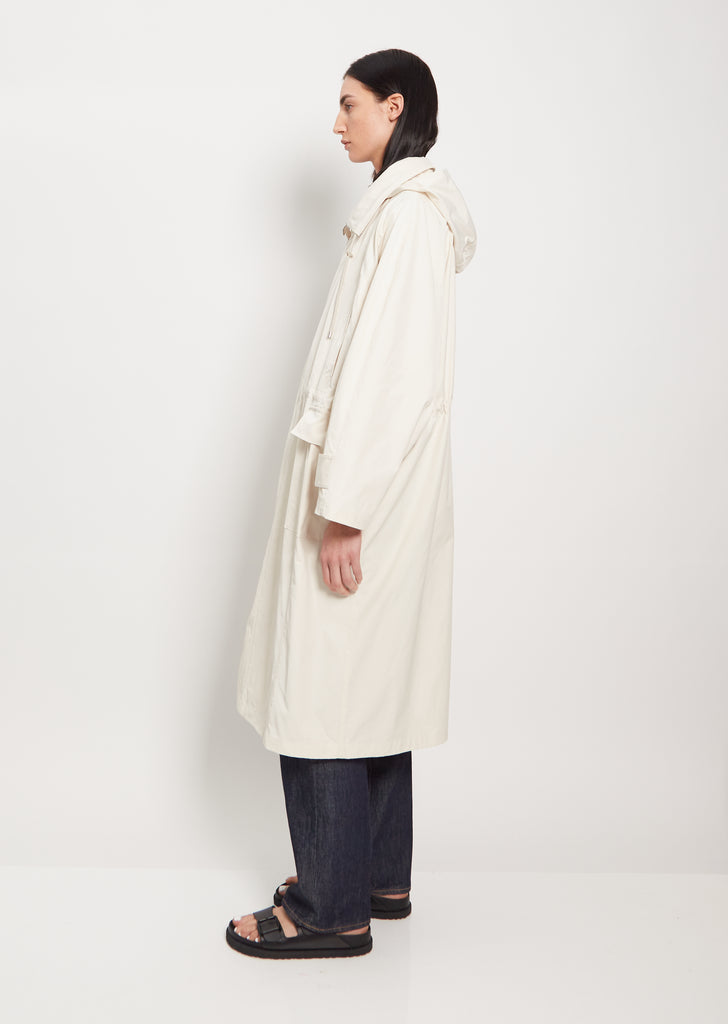 Hooded Parka Coat — Ivory