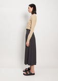 Tropical Wool Pleated Skirt
