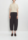 Cotton Gabardine Curved Pull On Pant — Anthracite Grey