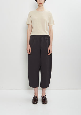 Cotton Gabardine Curved Pull On Pant — Anthracite Grey