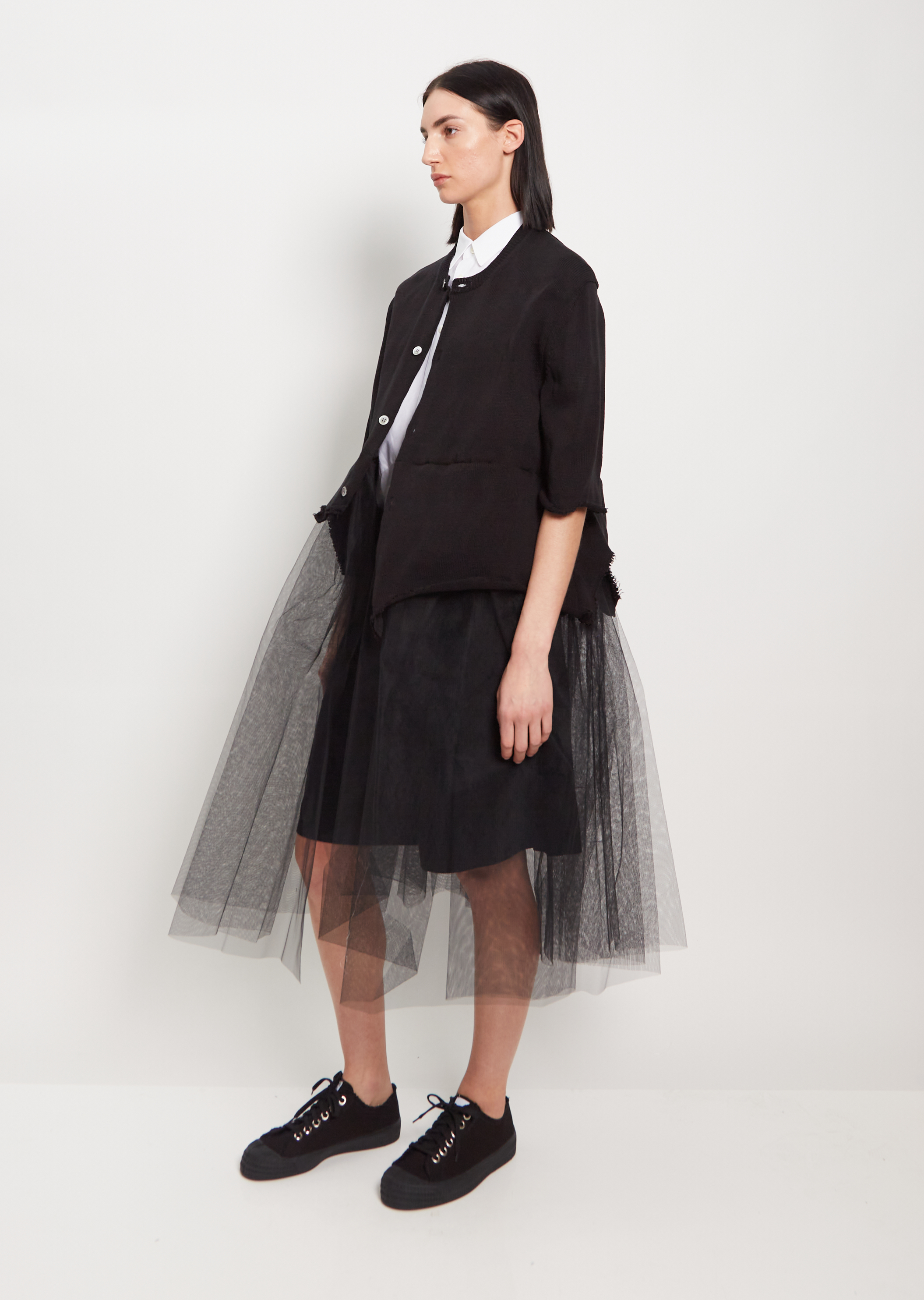 Cardigan Tulle Dress – La Garçonne Cardigan Tulle Dress – La Garçonne