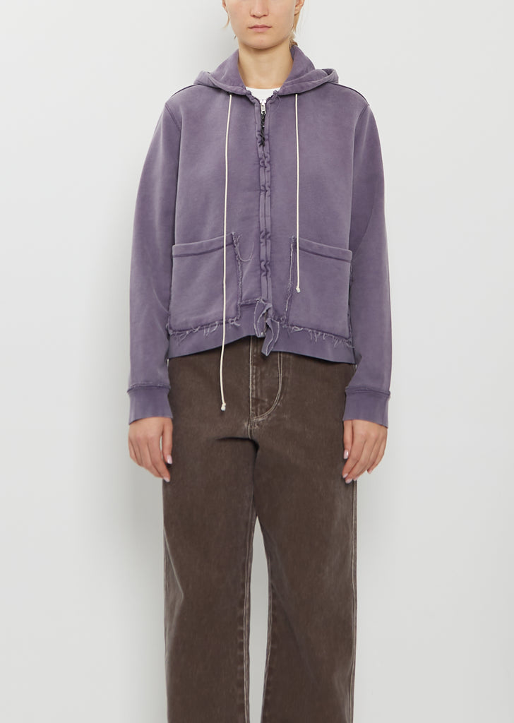 Fitted Cotton Zip Hoodie