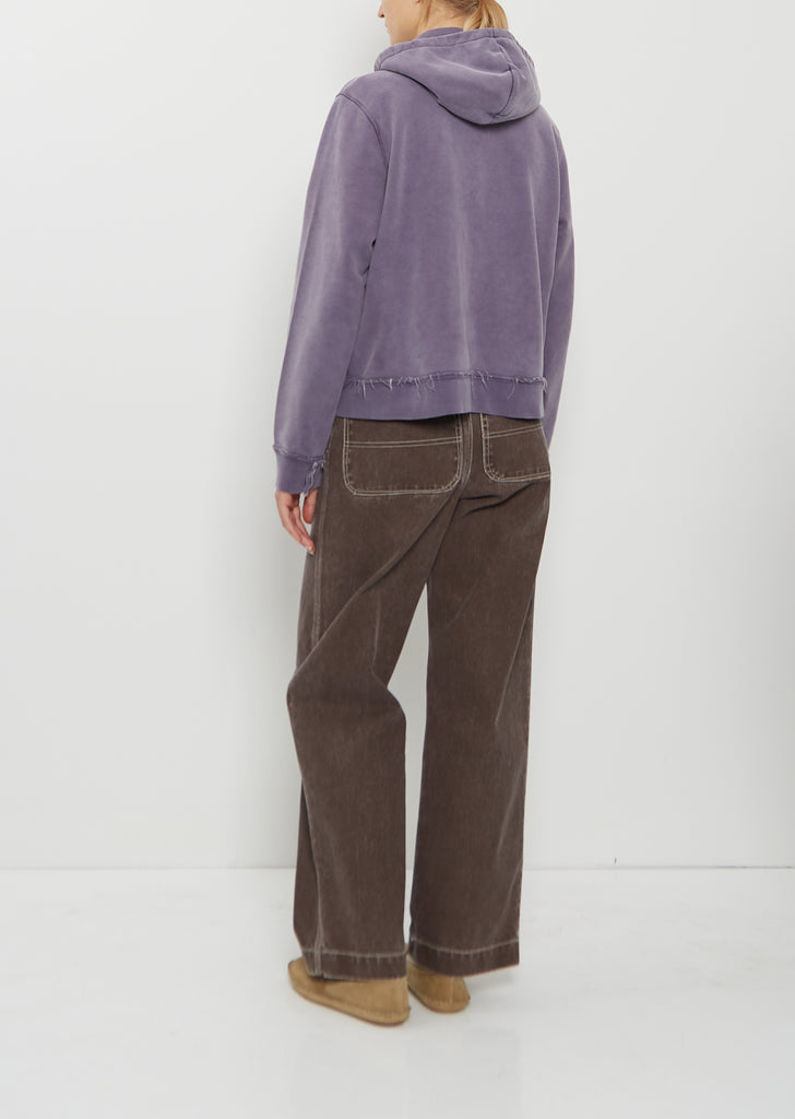 Fitted Cotton Zip Hoodie