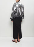 Foiled Cotton Bomber Jacket