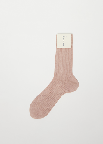 Ribbed Socks — Powder