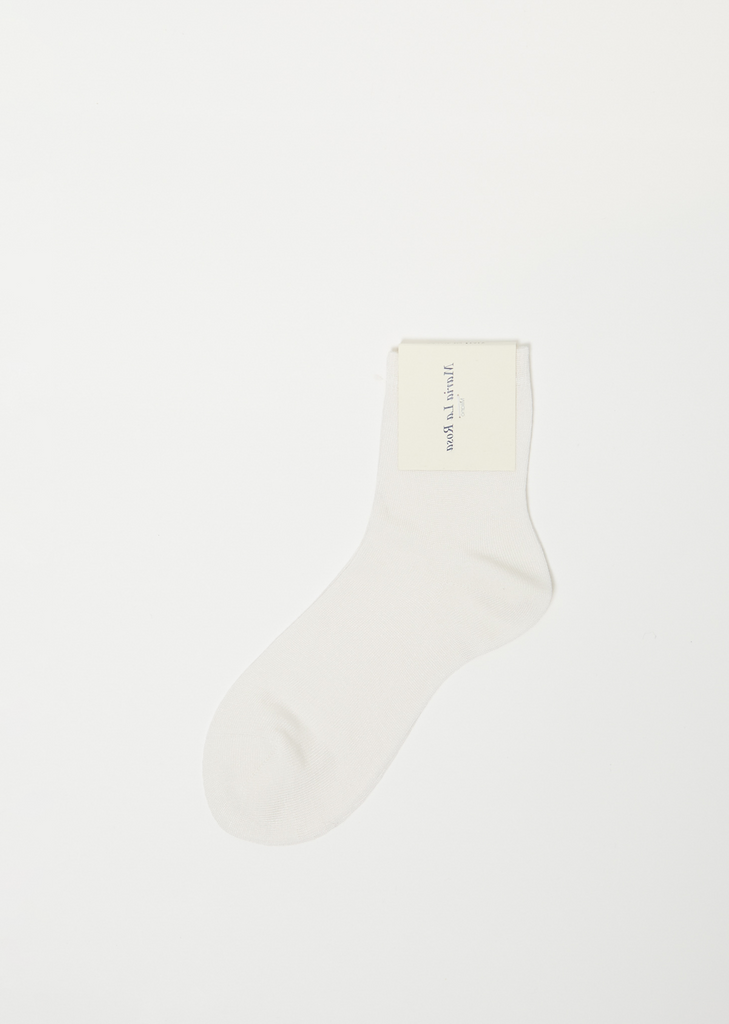 One Ankle Socks — Ecru