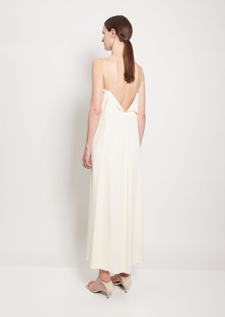 Draped Silk Cami Dress — Blush