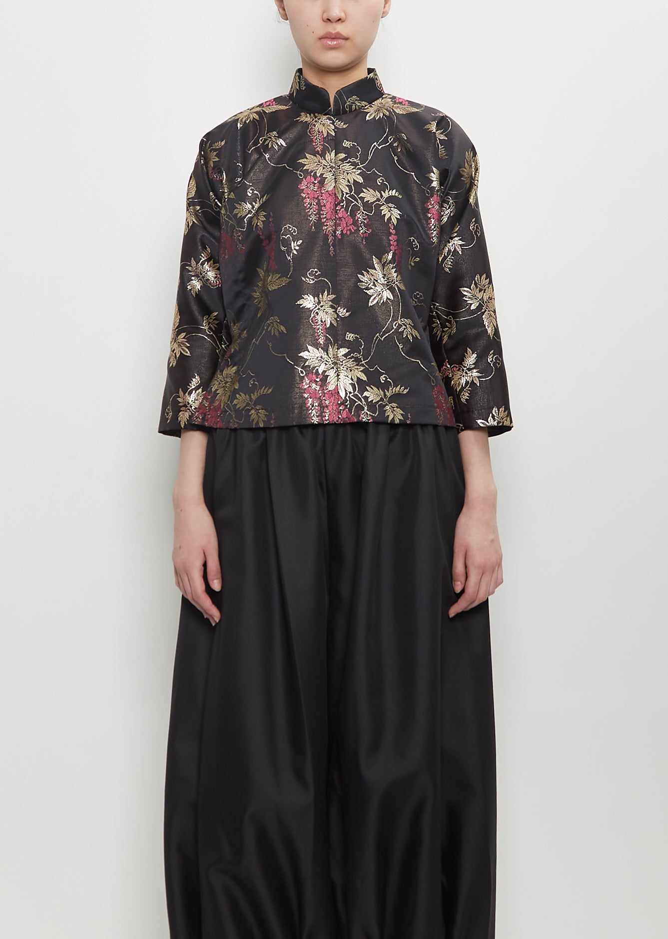Metallic Jacquard Jacket — Black – La Garçonne