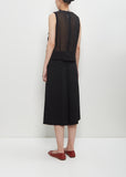 Wool Pleated Skirt Pant