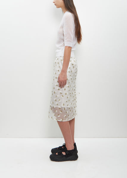 【Cecilie Bahnsen】ALLEGRA SKIRT Allegra Skirt in Clear/Olive