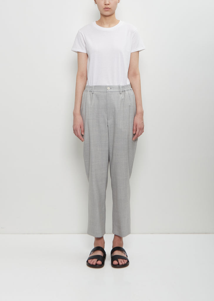 Wool Tapered Trouser — Top Grey