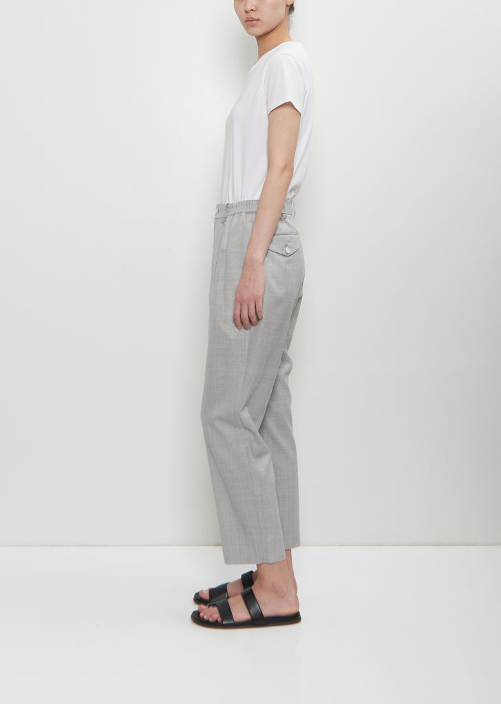 Wool Tapered Trouser — Top Grey