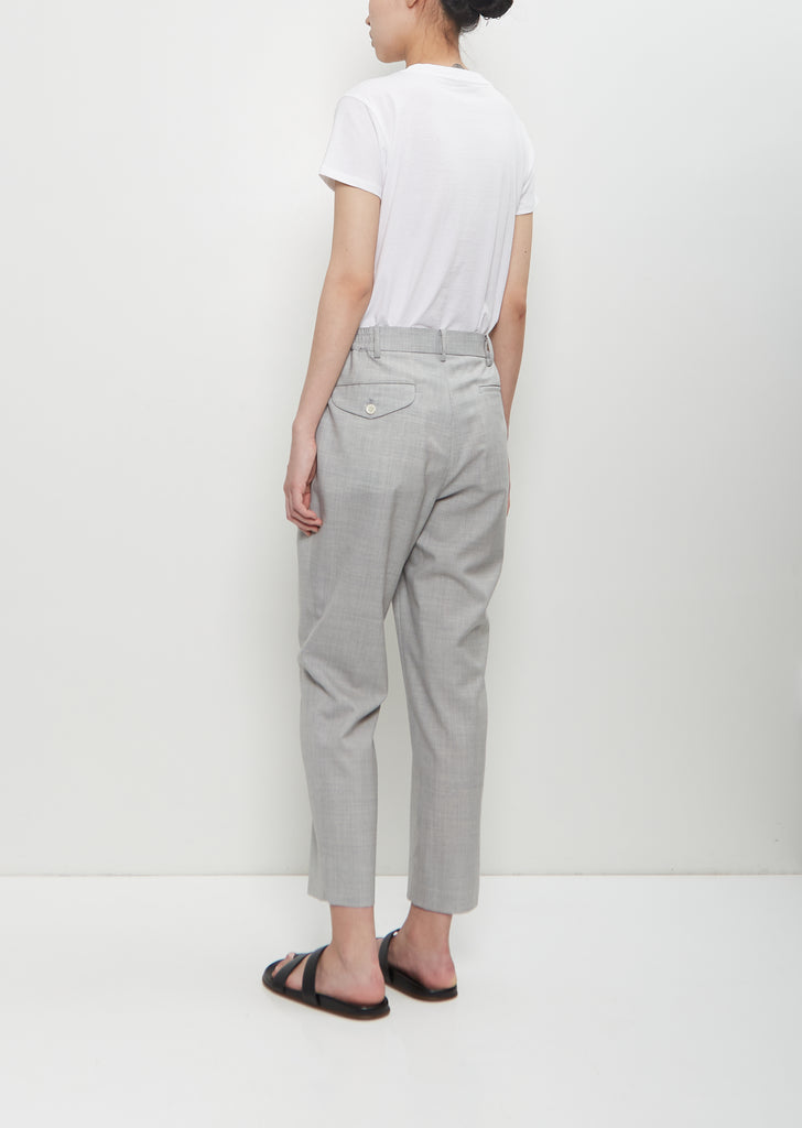 Wool Tapered Trouser — Top Grey