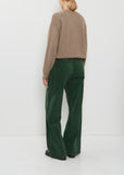 Finx Corduroy Wide 5 Pocket Pants — Forest Green