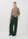 Finx Corduroy Wide 5 Pocket Pants — Forest Green