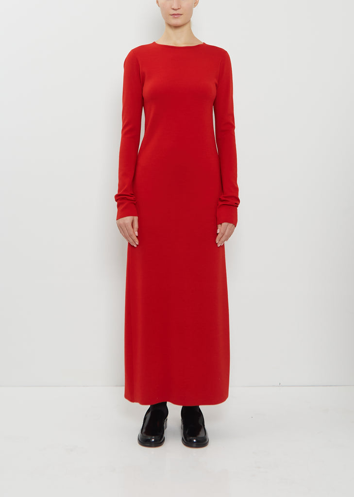 Stretch Wool Double Face Knit Dress