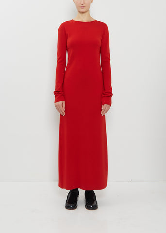 Stretch Wool Double Face Knit Dress