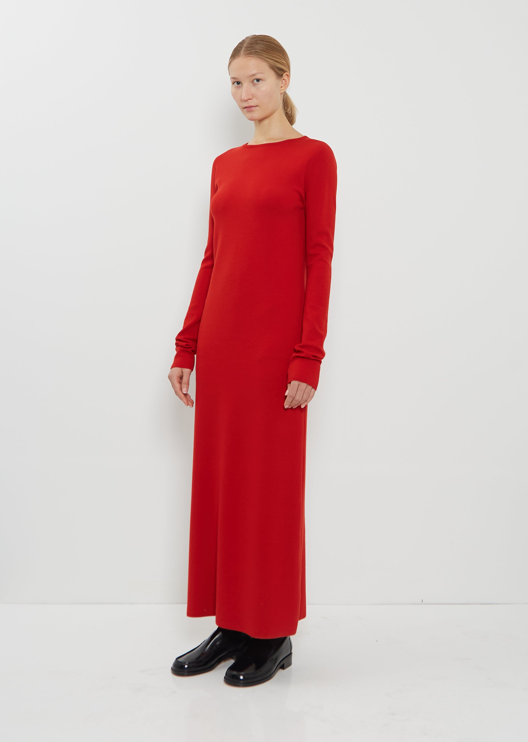 Auralee Stretch Wool Double Face Knit Dress Red Size: 1 Auralee Stretch Wool Double Face Knit Dress Red Size: 1