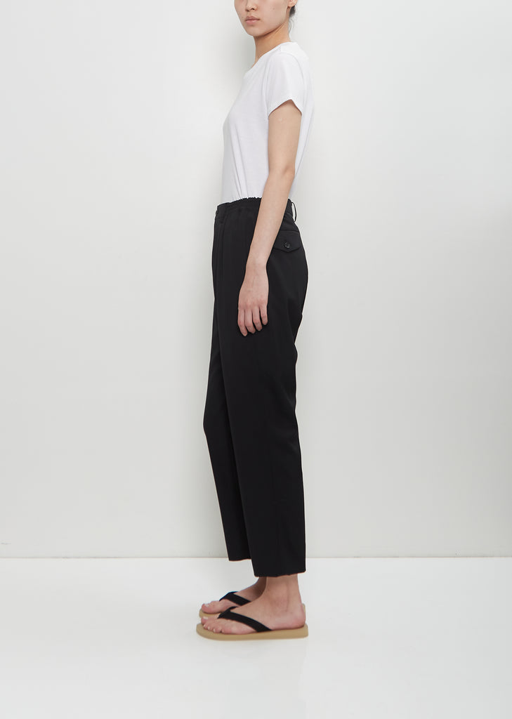 Wool Tapered Trouser — Black