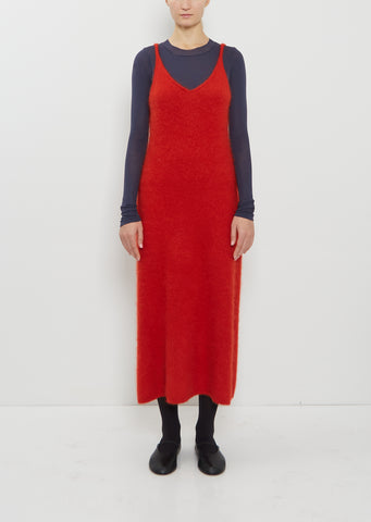 Alpaca Knit Dress — Red