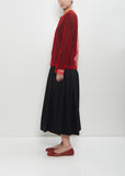 Wool Pleated Wide Trouser