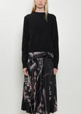 Paisley Print x Wool Knit Pullover