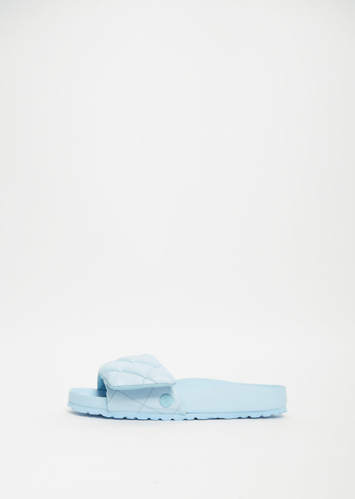 Sylt Padded Leather Slides — Powder Blue