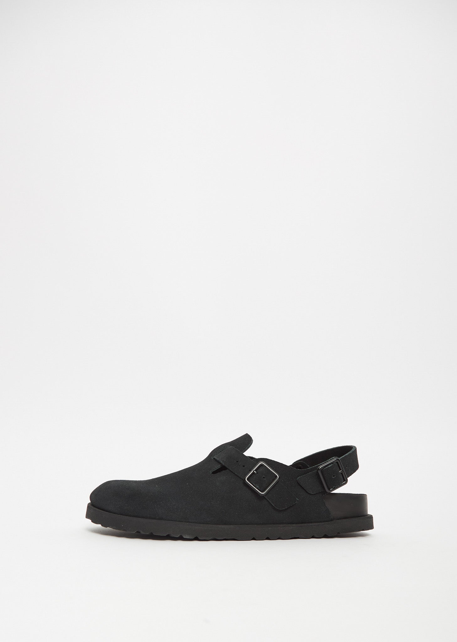 Tokio Suede Leather Clogs — Black – La Garçonne