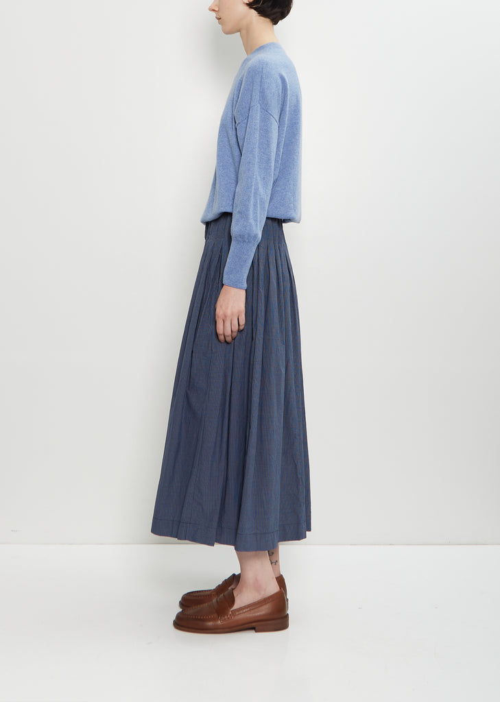 Farmer Cotton Skirt — Micro Check