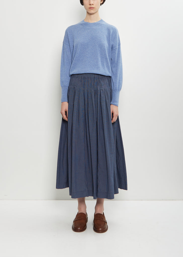 Farmer Cotton Skirt — Micro Check
