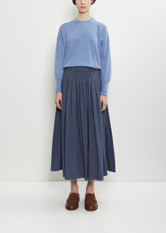Farmer Cotton Skirt — Micro Check