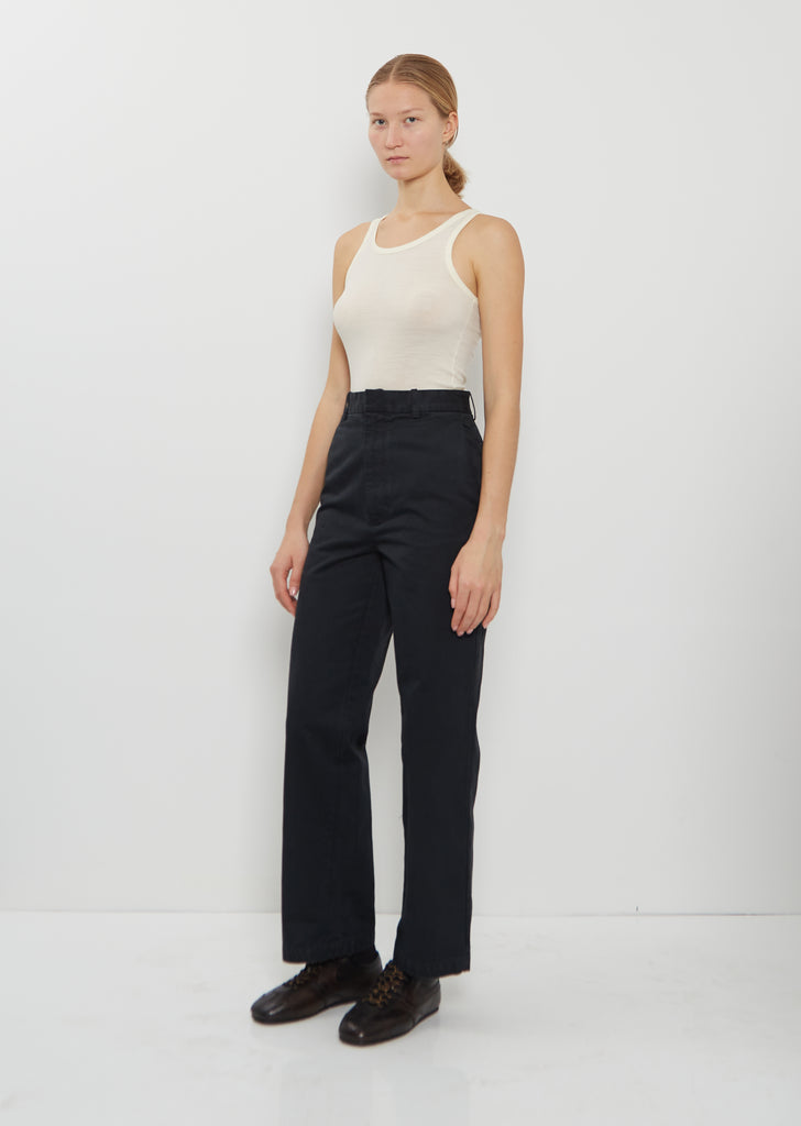 Wool Silk Soft Rib Tank — Ivory