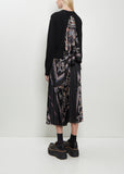 Paisley Print x Wool Knit Pullover