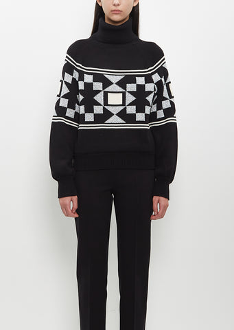 Cotton Lara Fairisle Turtleneck Sweater