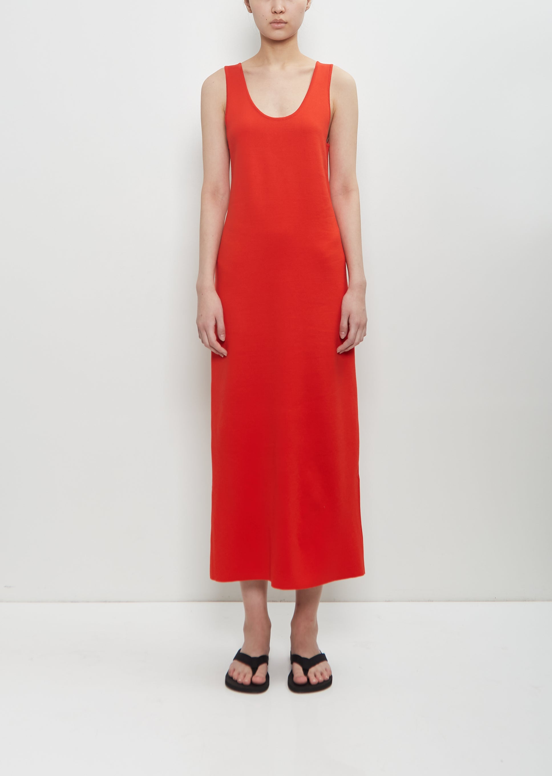 AURALEE - Women Cotton Silk Stretch Double Face Knit Dress