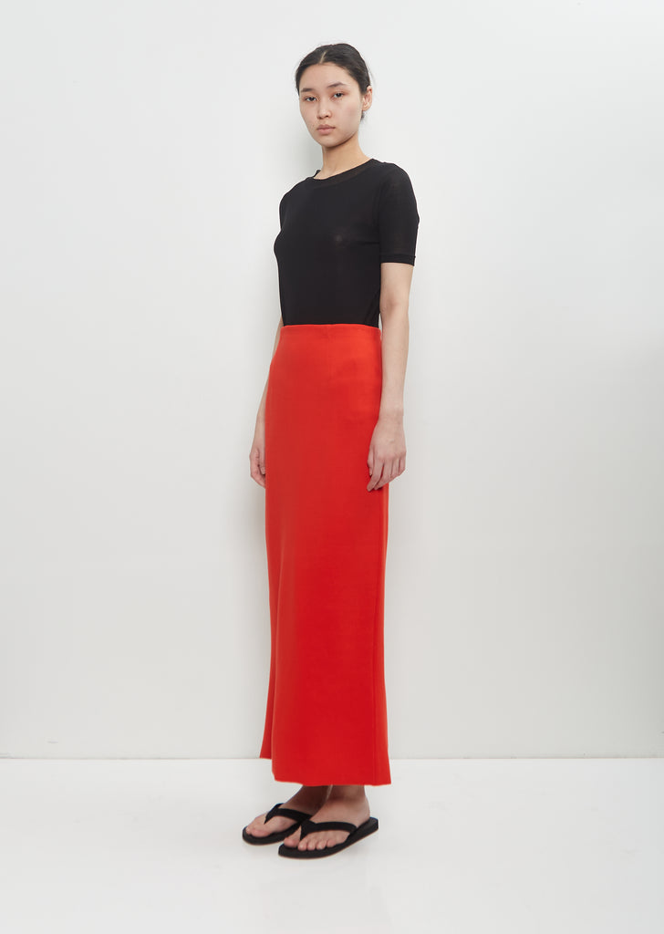 Cotton Silk Strech Double Face Knit Skirt