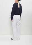 Cotton Poplin Elastic Waist Trouser