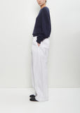 Cotton Poplin Elastic Waist Trouser