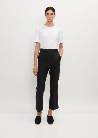 REISS Stevie High Waisted Cropped Trousers in Pink | Endource