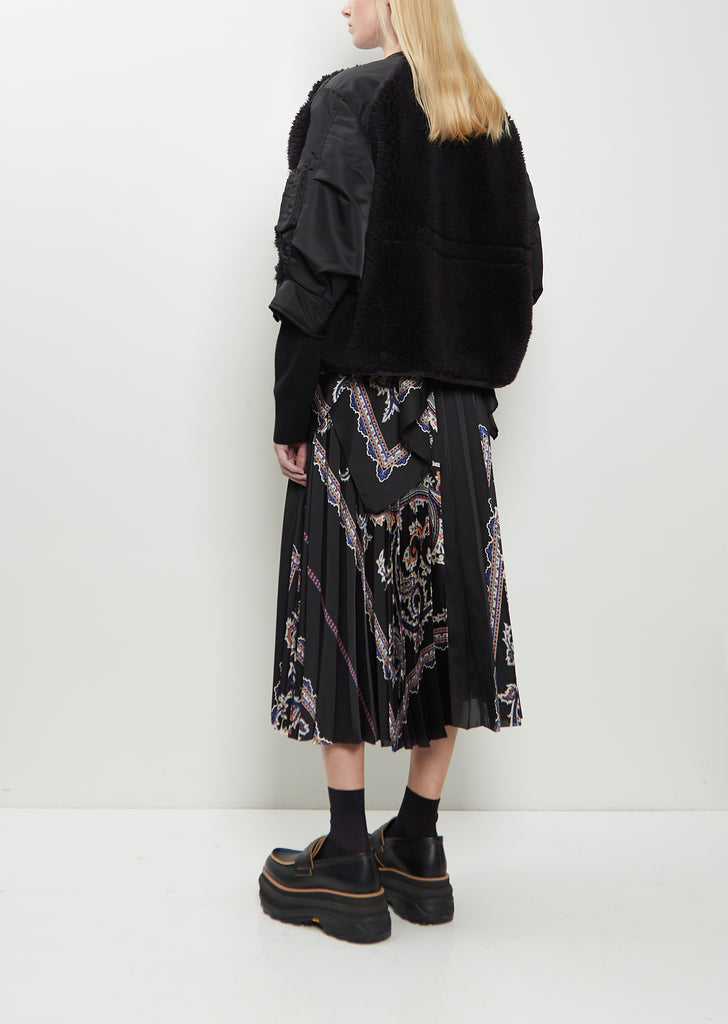 Faux Shearling x Nylon Twill Blouson
