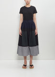 Wool Linen Elevation Patchwork Santome Skirt