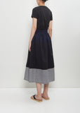 Wool Linen Elevation Patchwork Santome Skirt