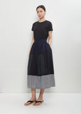 Wool Linen Elevation Patchwork Santome Skirt