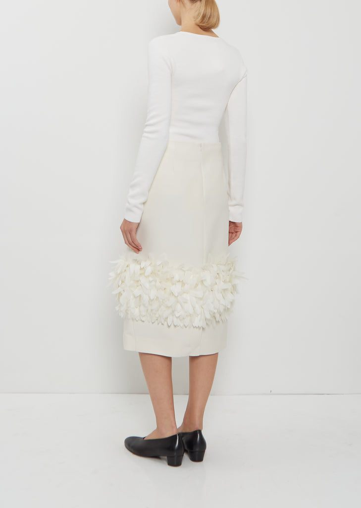 Petal Wool Silk Skirt